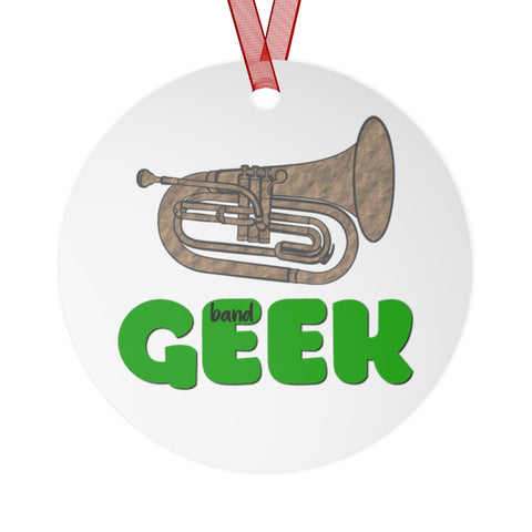 Band Geek - Baritone - Metal Ornament