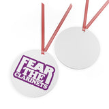 Fear The Clarinets - Purple - Metal Ornament