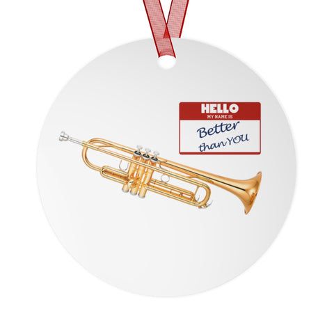 Trumpet - Hello - Metal Ornament