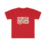 Senior 2023 - White Lettering - Bari Sax - Unisex Softstyle T-Shirt