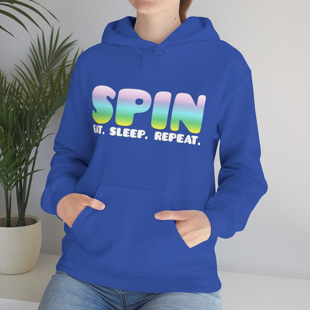 SPIN. Eat. Sleep. Repeat - Rainbow 3 - Color Guard - Hoodie