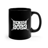 Senior 2023 - White Lettering - Flute - 11oz Black Mug