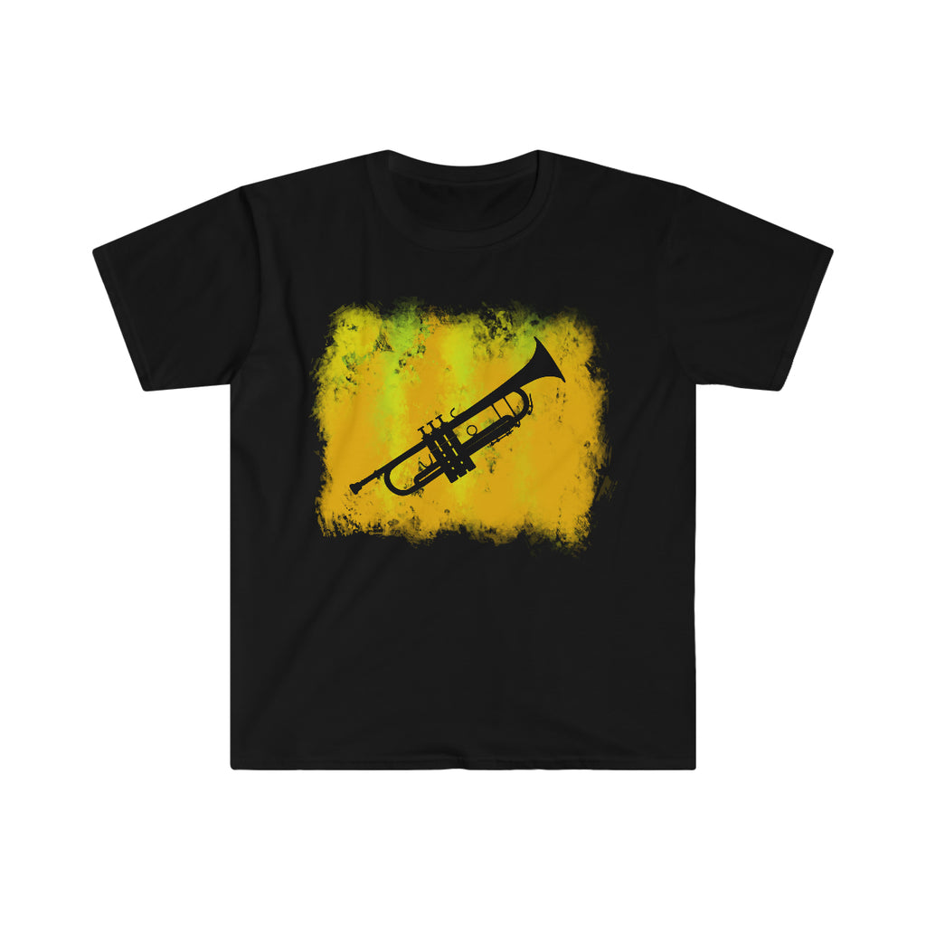 Vintage Yellow Cloud - Trumpet - Unisex Softstyle T-Shirt