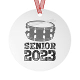 Senior 2023 - Black Lettering - Snare Drum - Metal Ornament