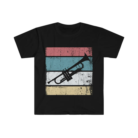 Vintage Grunge Lines 2 - Trumpet - Unisex Softstyle T-Shirt