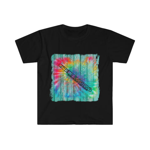 Vintage Wood Tie Dye Lines - Piccolo - Unisex Softstyle T-Shirt