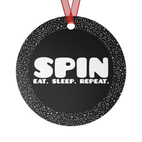 SPIN. Eat. Sleep. Repeat 3 - Color Guard - Metal Ornament