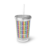 Vintage Rainbow Paint - Cymbals - Suave Acrylic Cup - Pattern