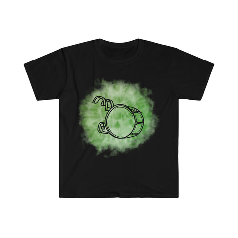 Vintage Green Cloud - Bass Drum - Unisex Softstyle T-Shirt