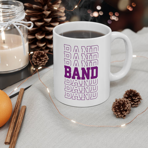 Band - Retro - Purple - 11oz White Mug