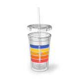Vintage Grunge Lines Sunset - Bassoon - Suave Acrylic Cup