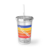 Vintage Grunge Lines Sunset - Piccolo - Suave Acrylic Cup