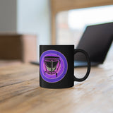 Vintage Grunge Purple Circle - Timpani - 11oz Black Mug