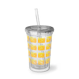Vintage Yellow Cloud - Piccolo - Suave Acrylic Cup - Pattern