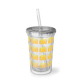 Vintage Yellow Cloud - Bass Drum - Suave Acrylic Cup - Pattern