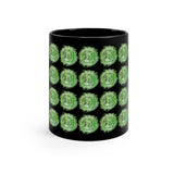 Vintage Green Cloud - Cymbals - 11oz Black Mug - Pattern