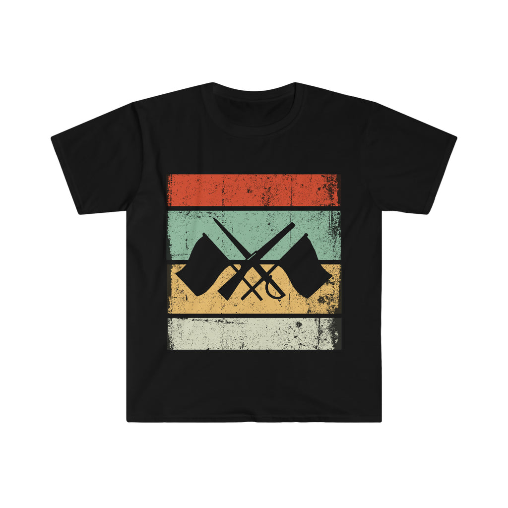 Vintage Grunge Lines - Color Guard - Unisex Softstyle T-Shirt
