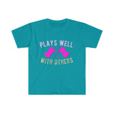 Plays Well With Others - Color Guard - Unisex Softstyle T-Shirt