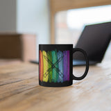 Vintage Rainbow Paint - Oboe - 11oz Black Mug
