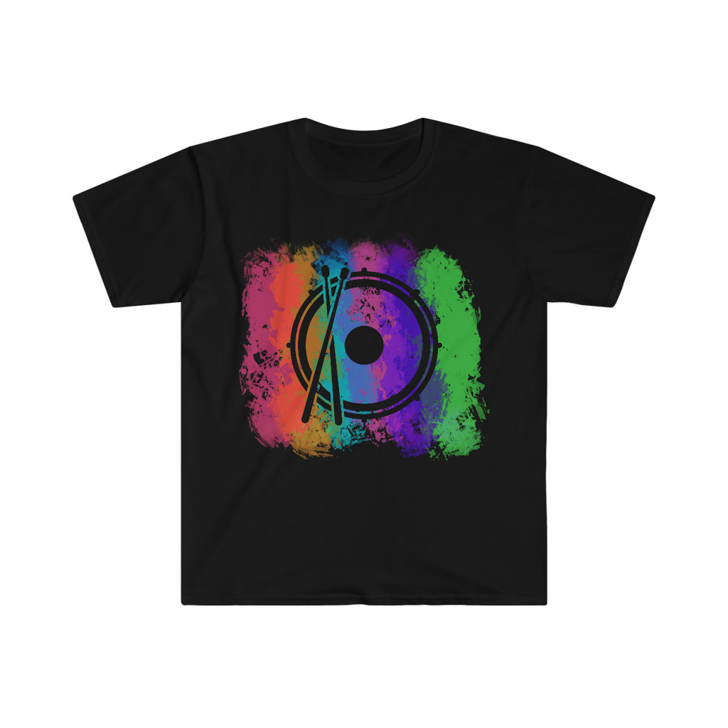 Vintage Rainbow Cloud - Snare Drum - Unisex Softstyle T-Shirt