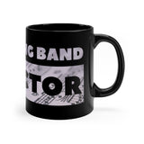 Marching Band Director - Gray Notes - 11oz Black Mug