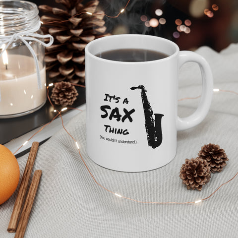 Saxophone Thing 4 - 11oz White Mug