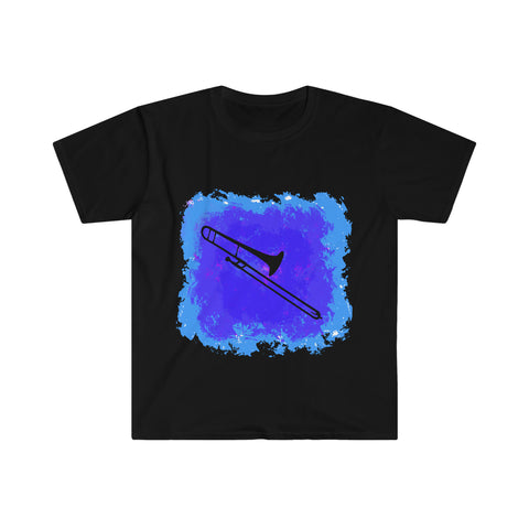Vintage Blue Cloud - Trombone - Unisex Softstyle T-Shirt