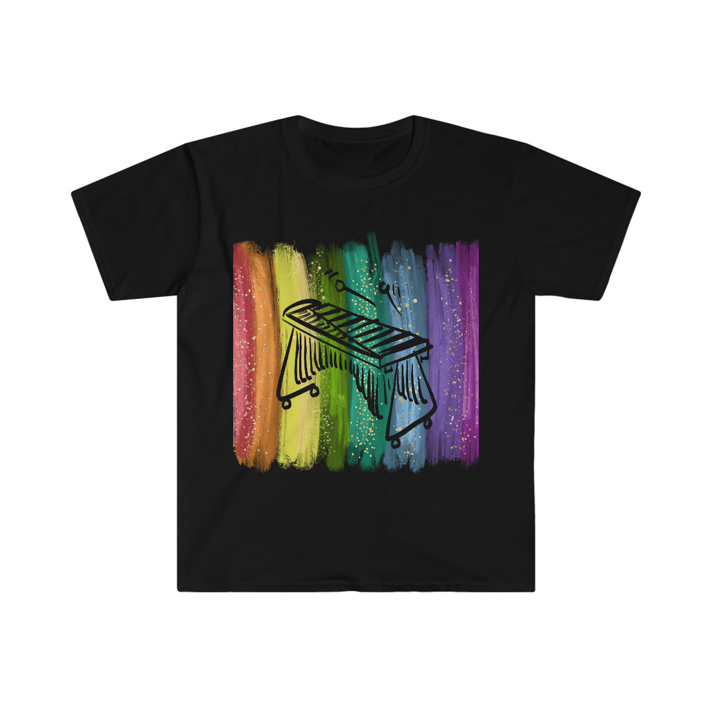 Vintage Rainbow Paint - Marimba - Unisex Softstyle T-Shirt