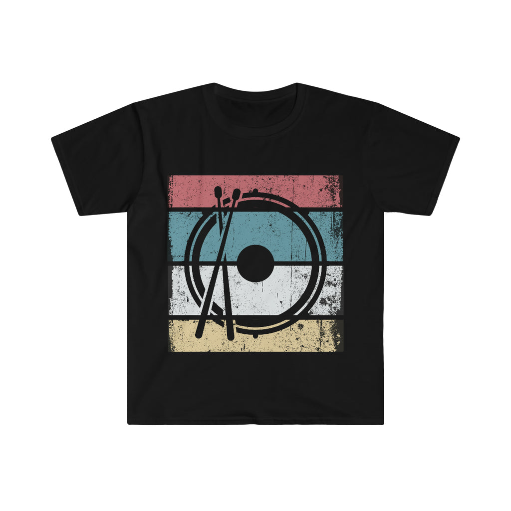 Vintage Grunge Lines 2 - Snare Drum - Unisex Softstyle T-Shirt