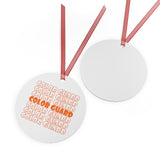 Color Guard - Retro - Orange - Metal Ornament
