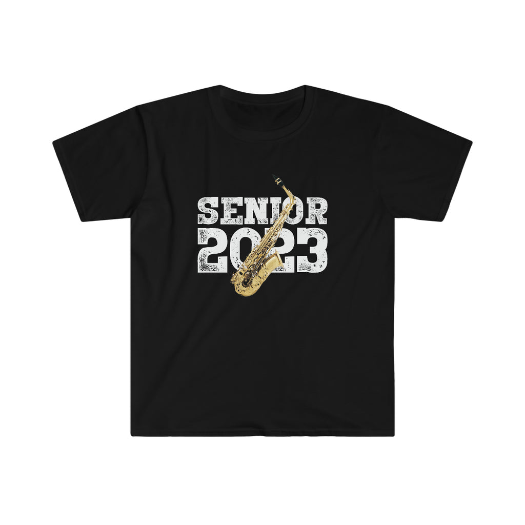 Copy of Senior 2023 - White Lettering - Alto Sax - Unisex Softstyle T-Shirt