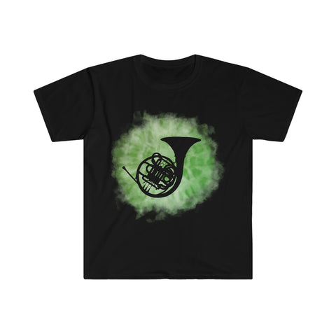 Vintage Green Cloud - French Horn - Unisex Softstyle T-Shirt