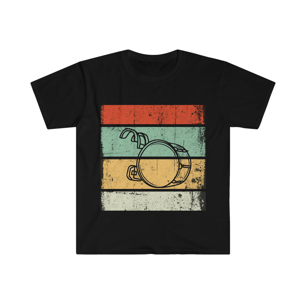 Vintage Grunge Lines - Bass Drum - Unisex Softstyle T-Shirt
