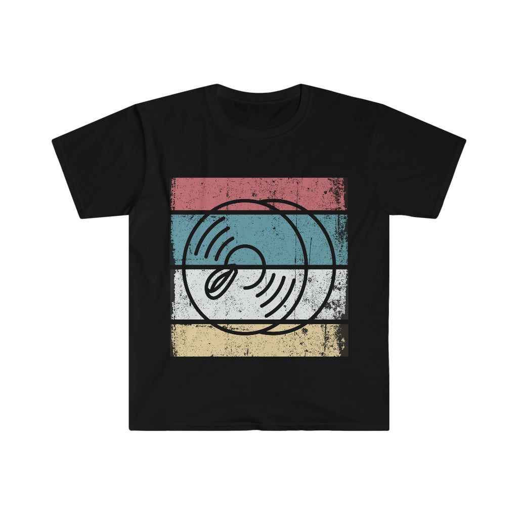 Vintage Grunge Lines 2 - Cymbals - Unisex Softstyle T-Shirt