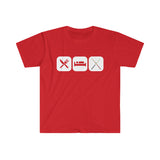 Eat, Sleep, Play - Drumsticks - Unisex Softstyle T-Shirt]