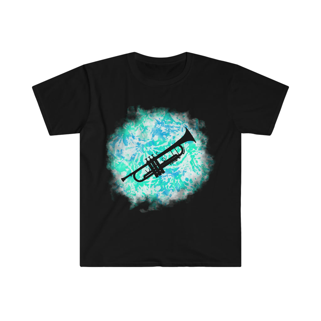 Vintage Turquoise Cloud - Trumpet - Unisex Softstyle T-Shirt