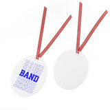 Band - Retro - Blue - Metal Ornament