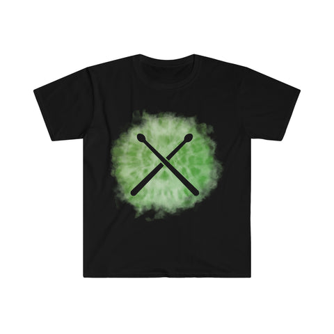 Vintage Green Cloud - Drumsticks - Unisex Softstyle T-Shirt