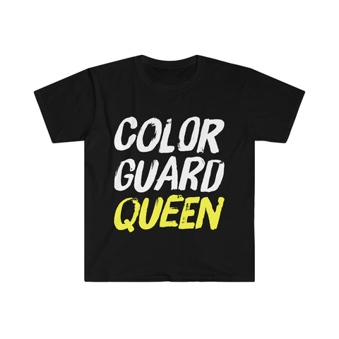 Color Guard Queen - White/Yellow - Unisex Softstyle T-Shirt