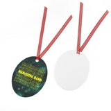 Marching Band - Retro - Yellow - Metal Ornament
