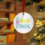 Just Keep Spinning - Color Guard - Metal Ornament