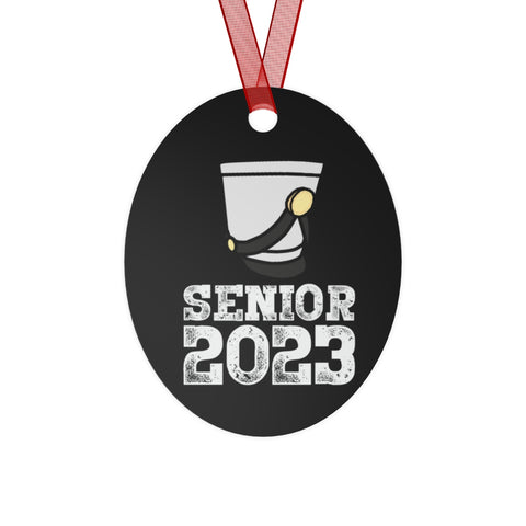 Senior 2023 - White Lettering - Shako - Metal Ornament
