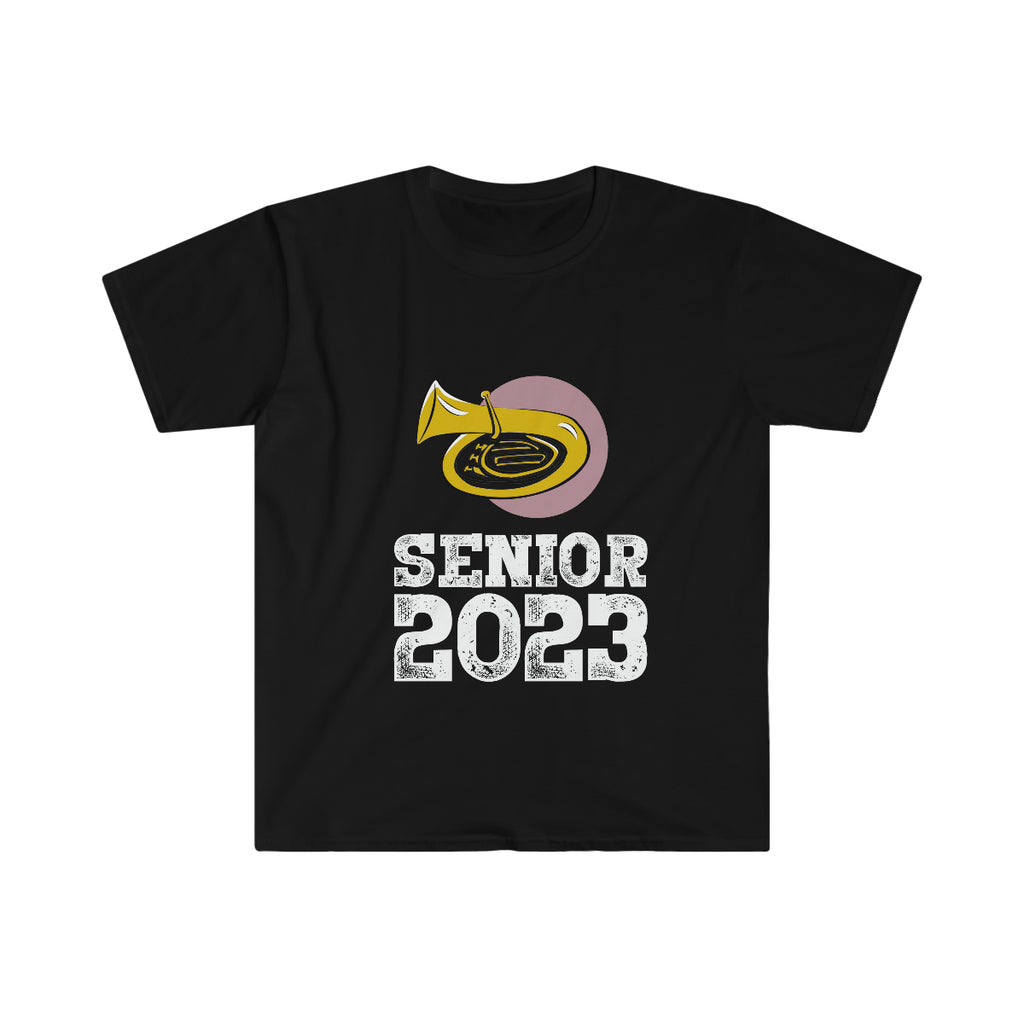Senior 2023 - White Lettering - Tuba - Unisex Softstyle T-Shirt
