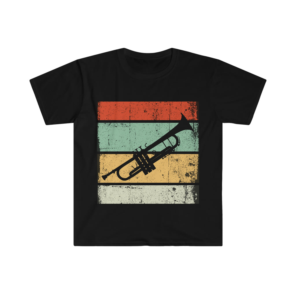 Vintage Grunge Lines - Trumpet - Unisex Softstyle T-Shirt