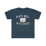 Plays Well With Others - Snare Drum - Unisex Softstyle T-Shirt