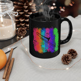 Vintage Rainbow Cloud - Trombone - 11oz Black Mug