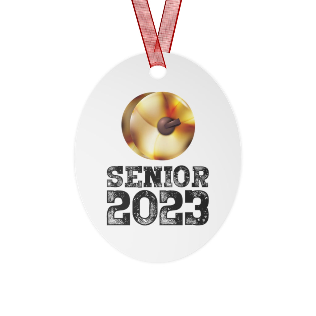 Senior 2023 - Black Lettering - Cymbals - Metal Ornament