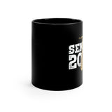 Senior 2023 - White Lettering - Tenor Sax - 11oz Black Mug