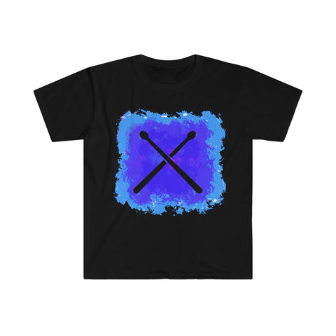 Vintage Blue Cloud - Drumsticks - Unisex Softstyle T-Shirt