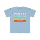 SPIN. Eat. Sleep. Repeat - Rainbow 2 - Color Guard - Unisex Softstyle T-Shirt